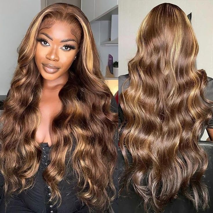 Honey Blonde Ombre Lace Front Wig by ZGBZGB - 22 Inch