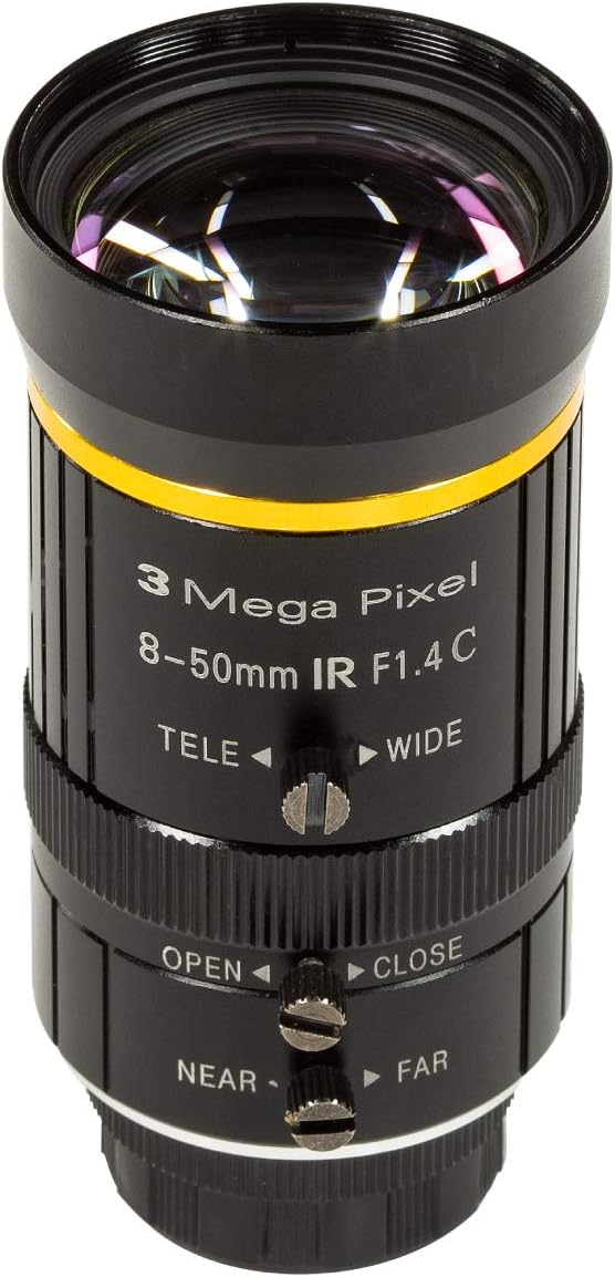 Arducam 8-50mm C-Mount Zoom Lens for Raspberry Pi HQ Camera