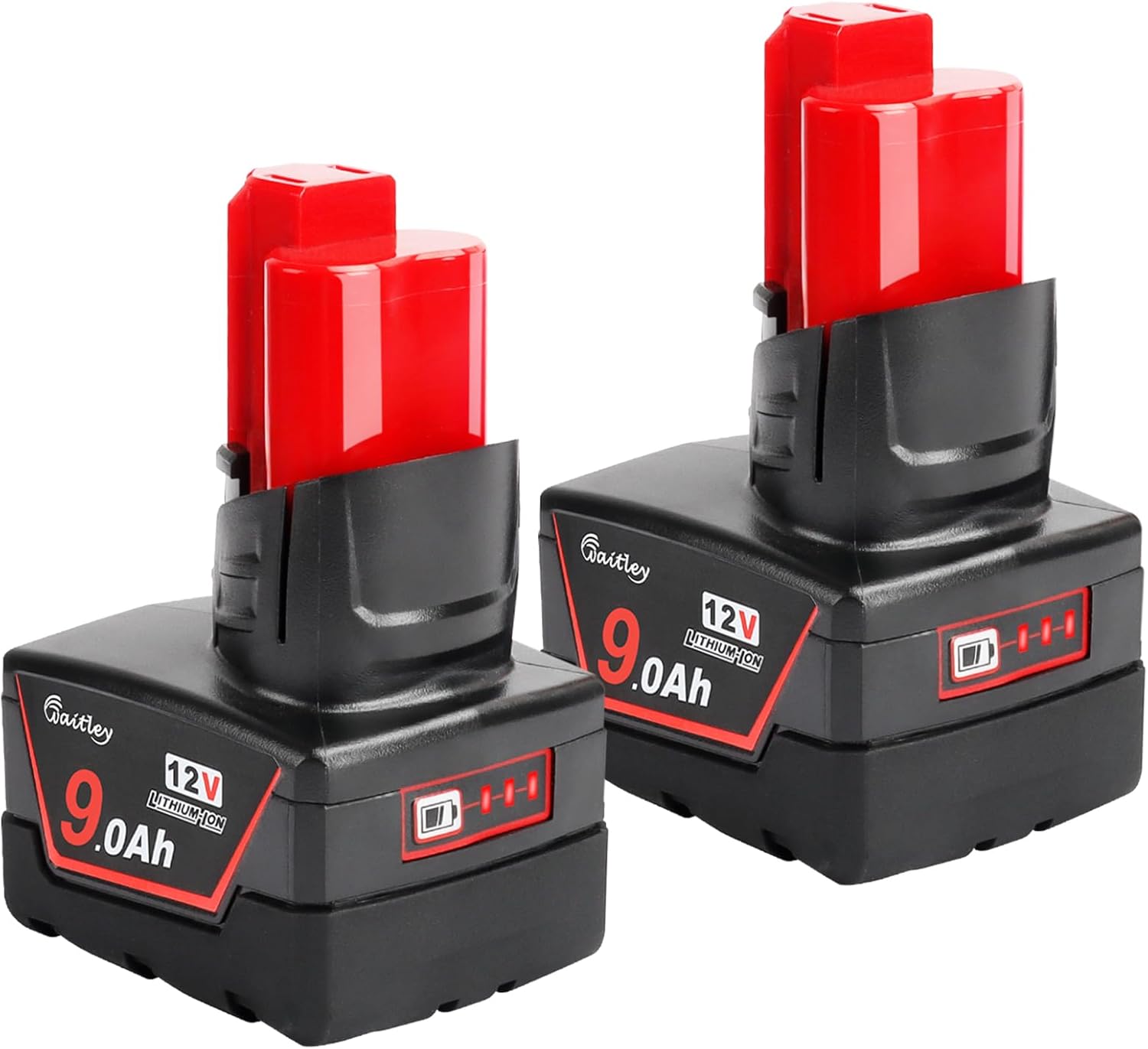 12V 9Ah Replacement Battery for Milwaukee Power Tools - 2 Pack