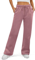 ATHMILE Womens Baggy Wide Leg Sweatpants Fleece Lined - Warm Fall Fit