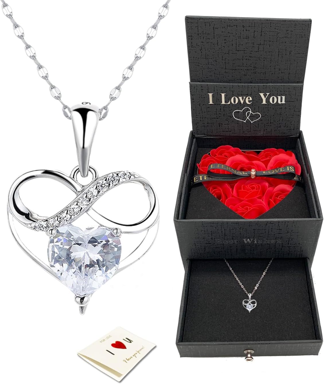 Cubic Zirconia Necklace for Mom, Grandma, and Girlfriend Gifts