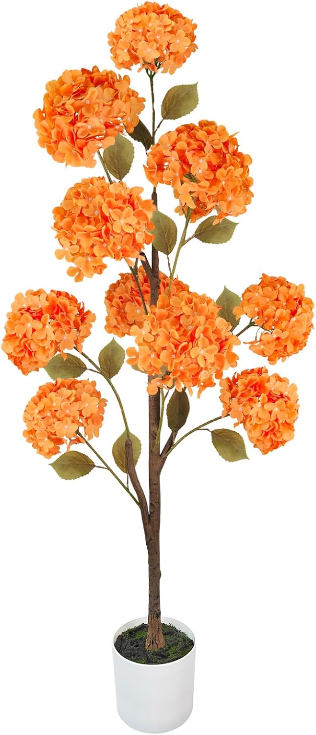Artificial Hydrangea Tree for Indoor Outdoor Fall Decor