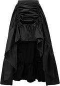 Scarlet Darkness Gothic Steampunk Victorian High-Low Bustle Skirt