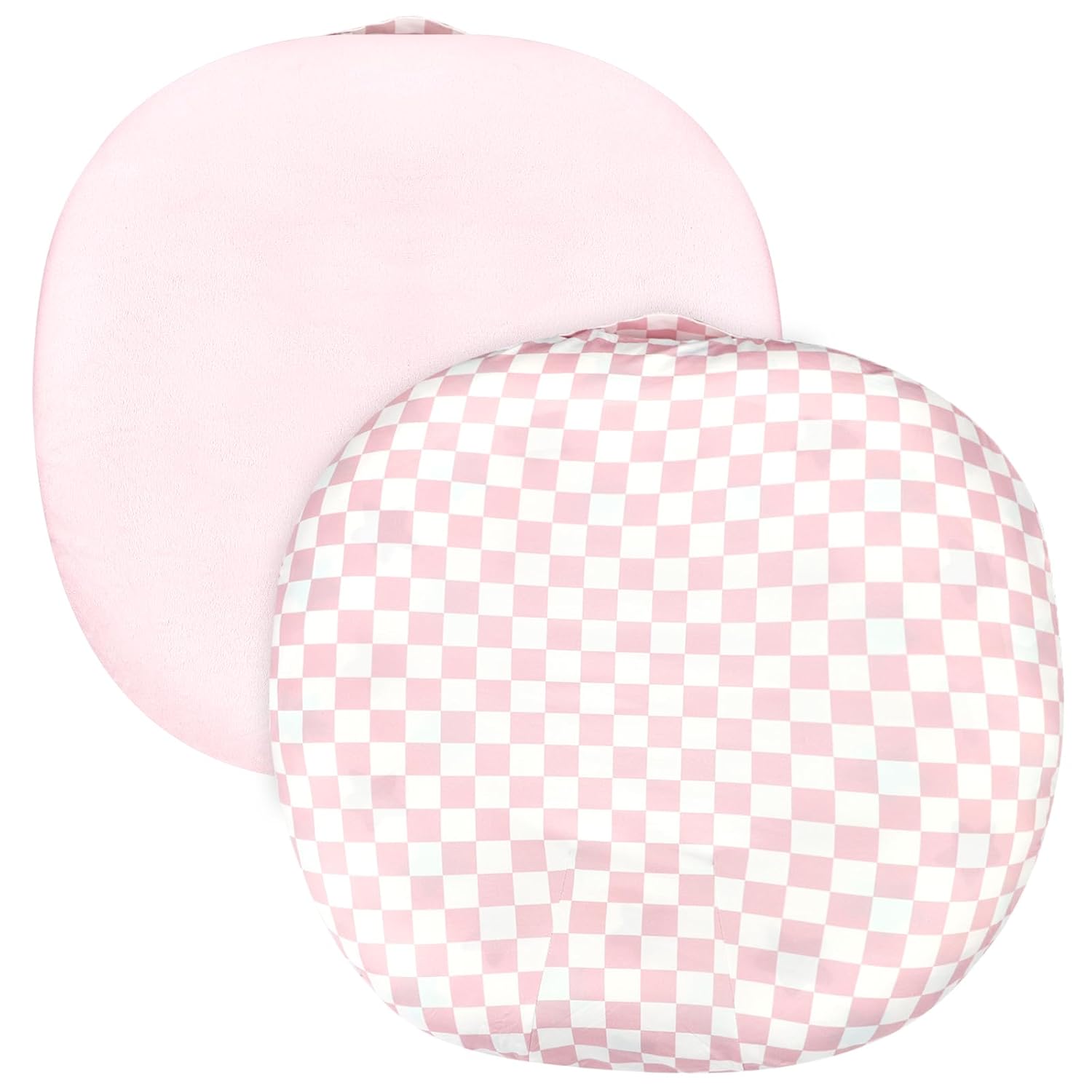 Soft Pink Checkerboard Baby Lounger Cover