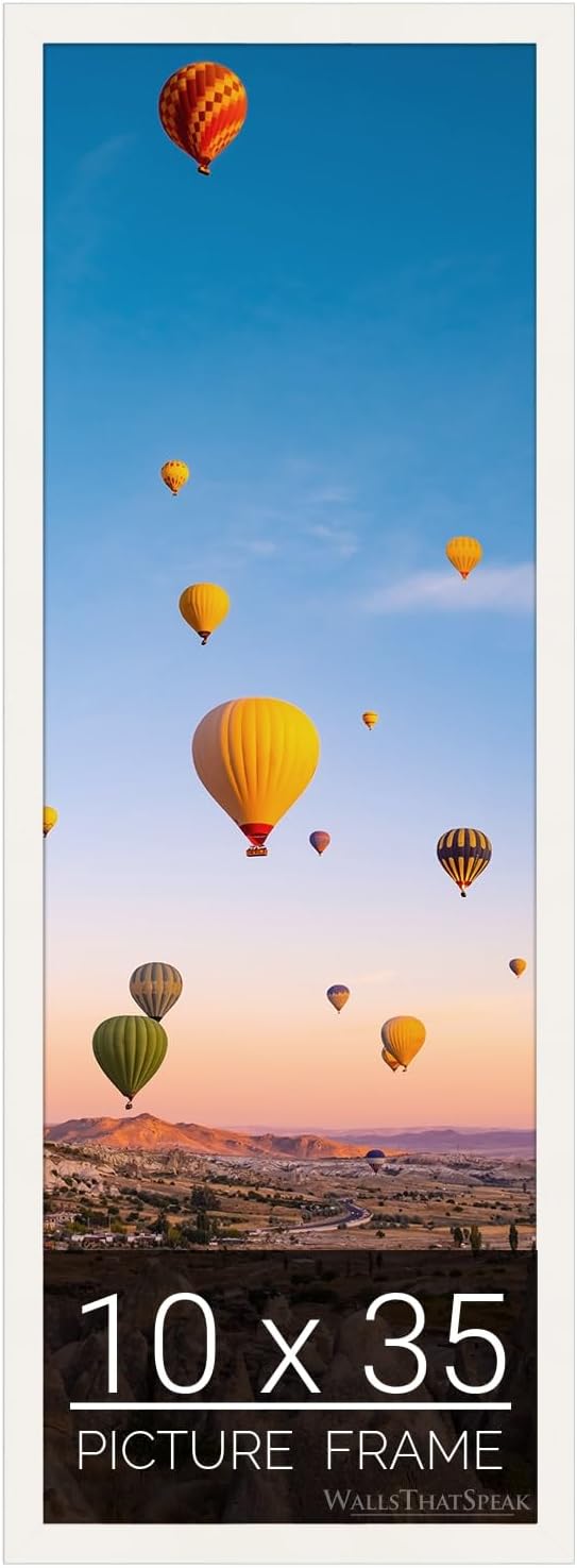 10x35 White Picture Frame for Puzzles Posters Photos Artwork