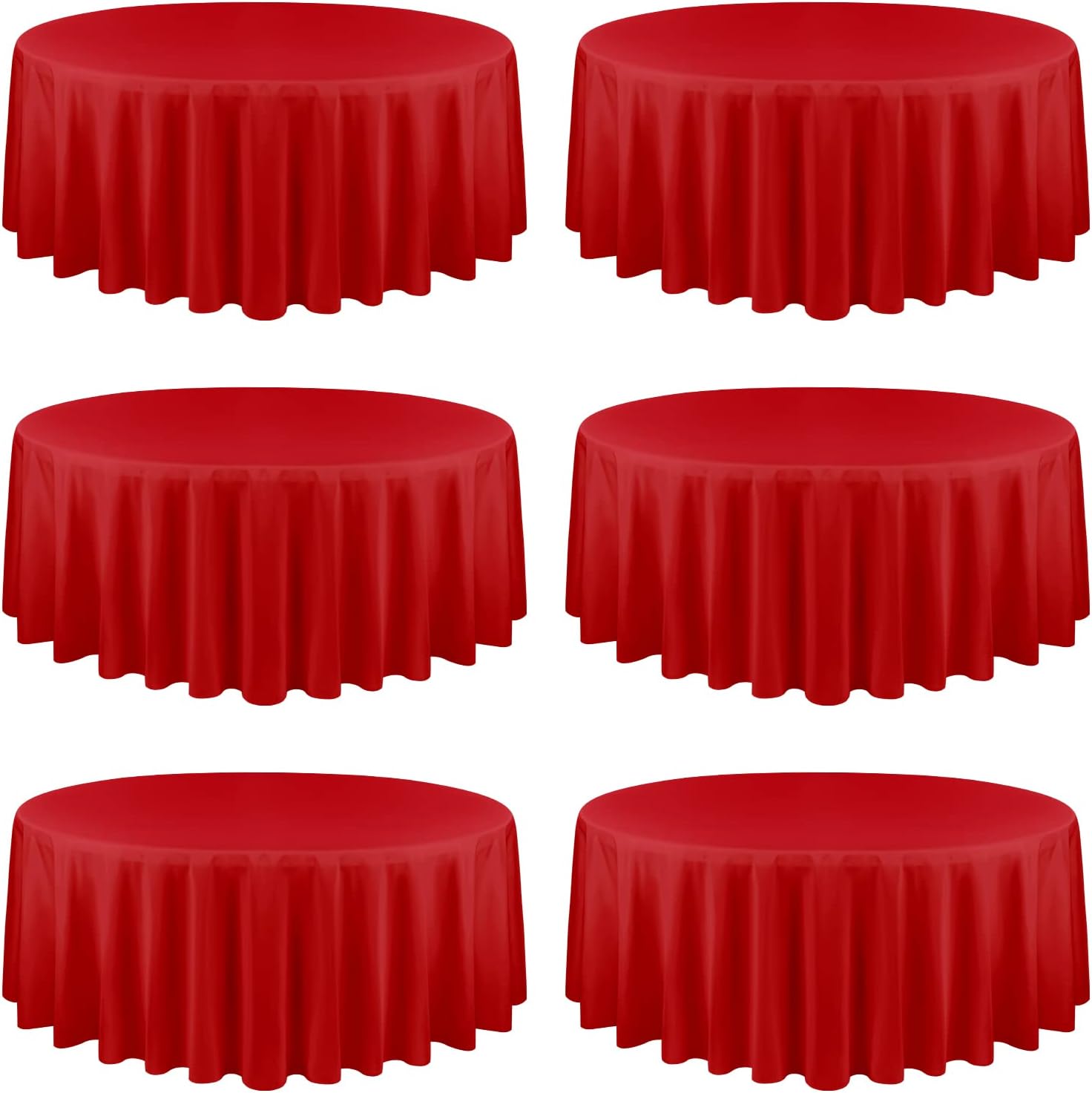 YMHPRIDE 6 Pack 90 Inch Round Tablecloths for Elegant Events