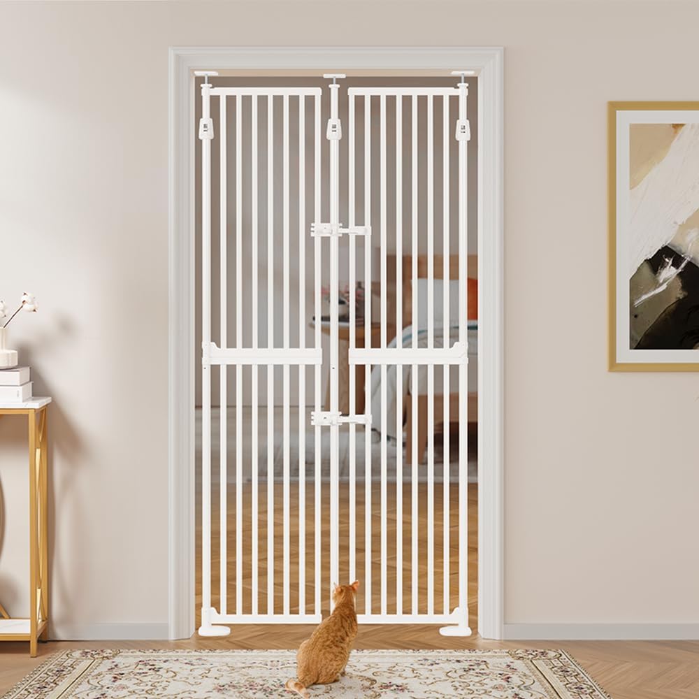 Extra Tall Cat Gate for Doorways and Stairs - 75in High Safety
