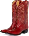 Yolkomo Cowboy Boots for Women Red Mid Calf - Pointed Toe Style