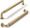 khtumeware 8 in Brushed Brass Cabinet Pulls 10-Pack - Heavy-Duty