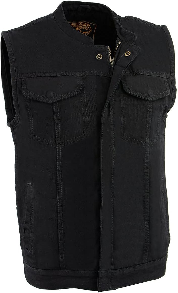 Milwaukee Leather MDM3000 Men's Brute Denim Club Style Vest
