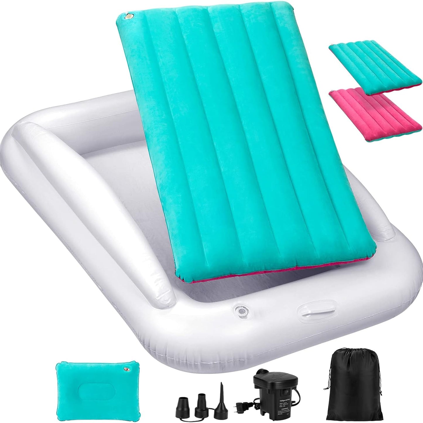 Inflatable Toddler Travel Bed with Safety Rails for Kids