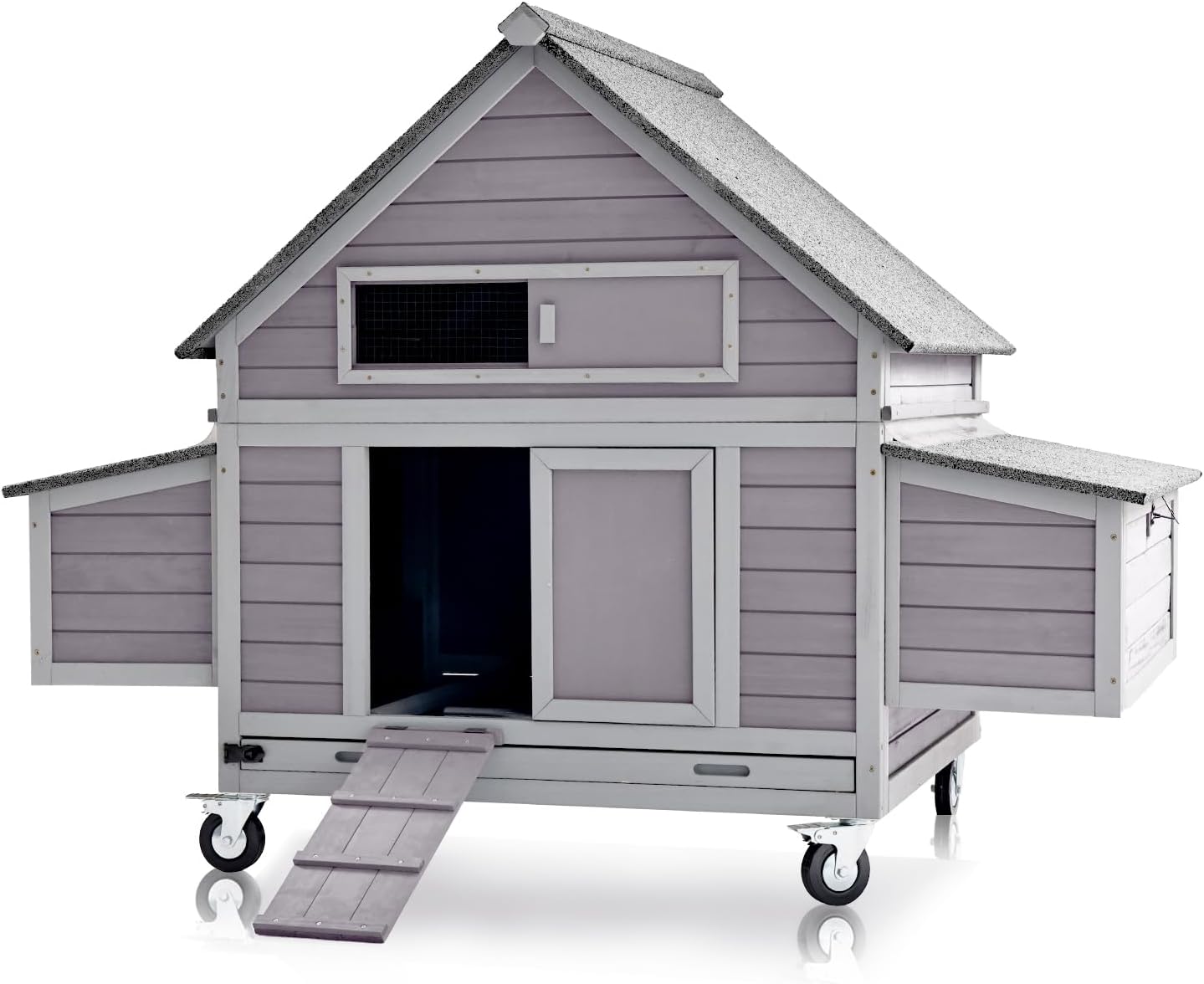 Large Chicken Coop with Wheels for Easy Movement and Cleaning