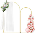 Wedding Arch Backdrop Stand Set of 2 (7.3 ft / 6 ft) - Elegant Gold