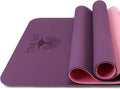 Live Well Thick Yoga Mat 6mm TPE Non-Slip Dual Color - Cushioned