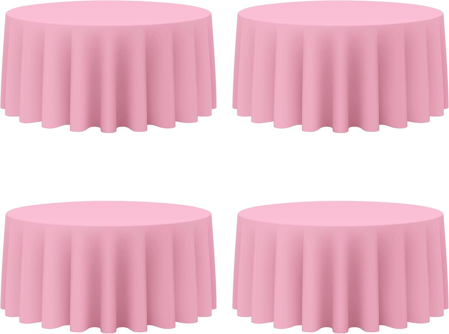 Premium 132 Inch Pink Round Tablecloths for Elegant Events