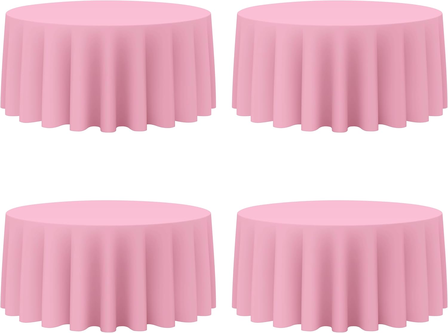 Premium 132 Inch Pink Round Tablecloths for Elegant Events