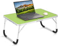 Folding Bed Desk Portable Laptop Lap Desk with Storage Shelf - Compact