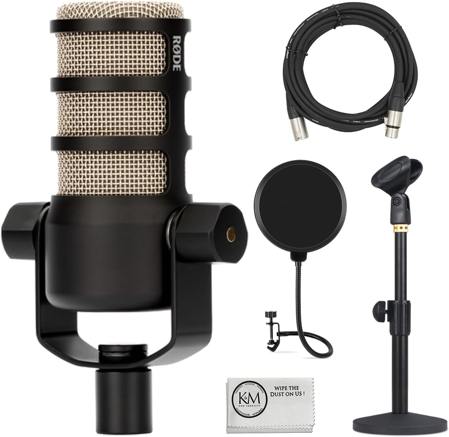 Rode PodMic Dynamic Podcasting Microphone Bundle with Accessories