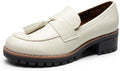 DREAM PAIRS Womens Loafers Slip On Platform Chunky Penny Heeled Lug up