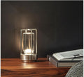 Portable Metal Table Lamp Rechargeable Cordless LED Lamp - Slim Silver