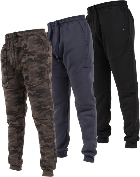 Ultra Performance Fleece Active Tech Joggers for Men - 3 Pack