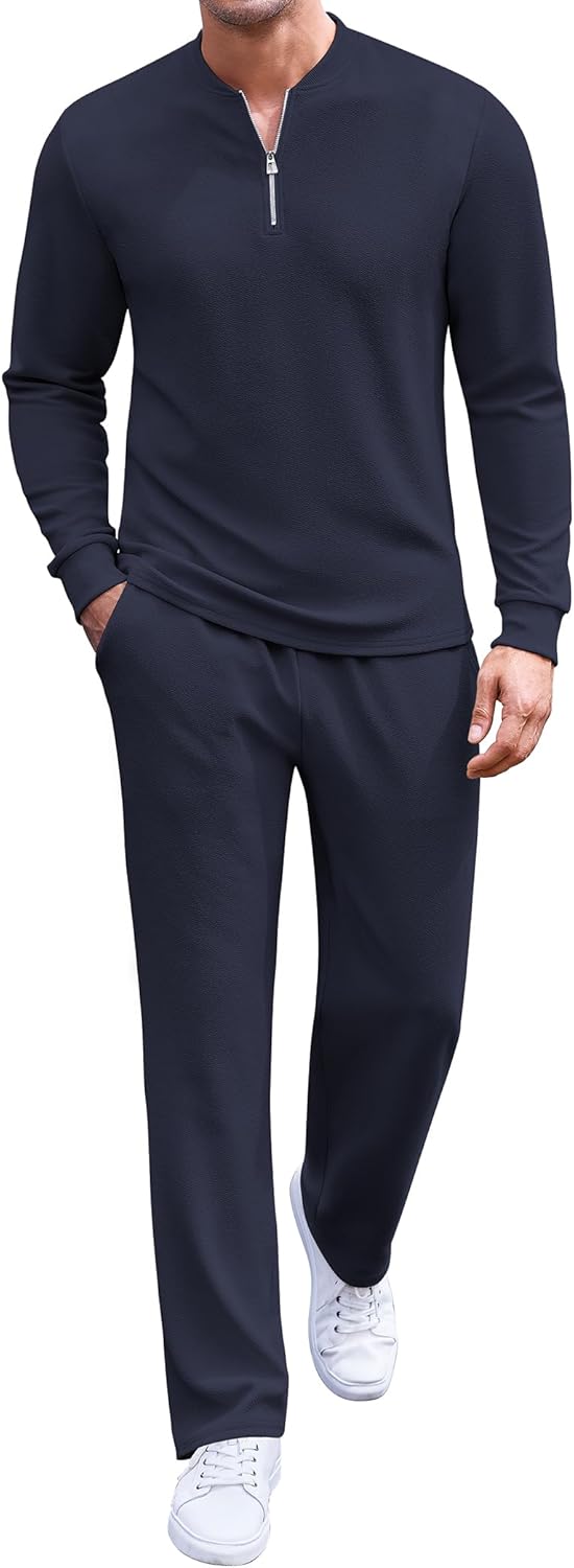 COOFANDY Men's 2 Piece Tracksuit Set for Casual Sports Style