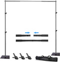 10ft x 6.5ft Adjustable Backdrop Stand Kit - Metal Bases for Events
