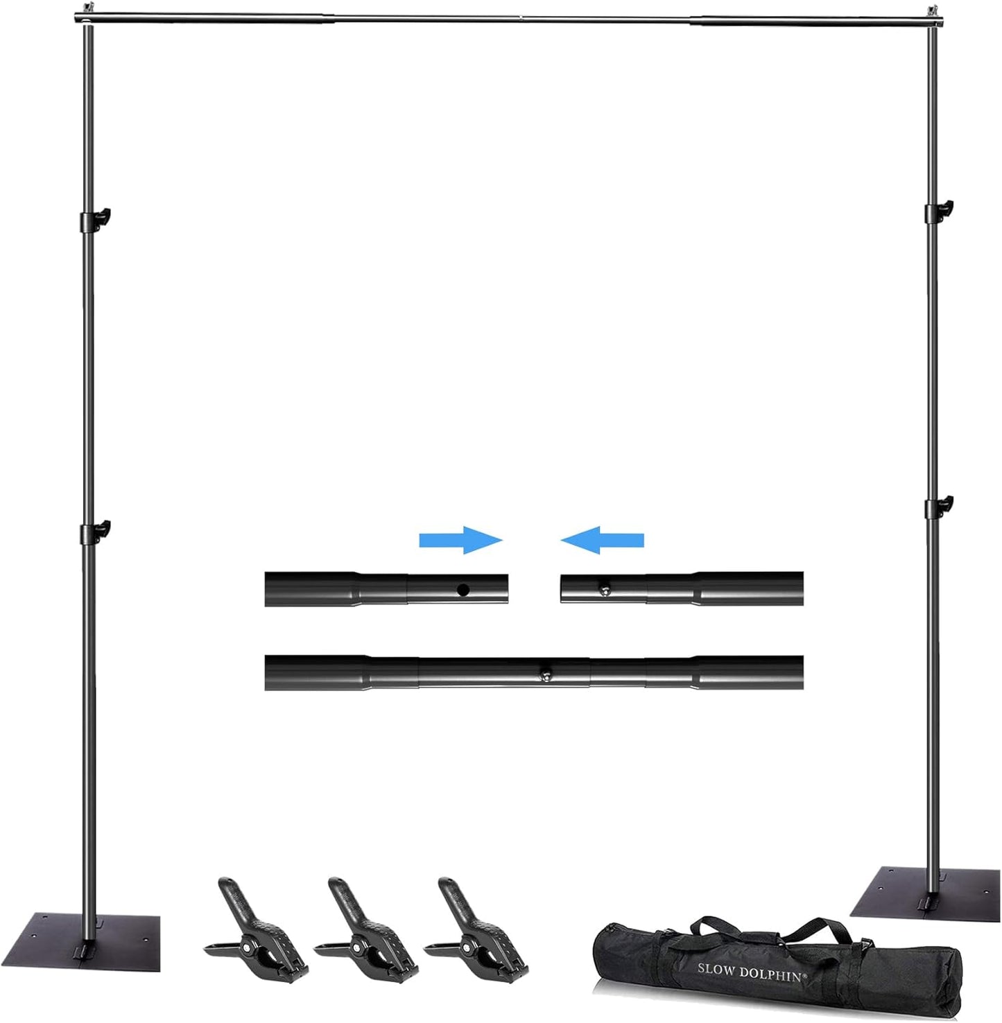 Adjustable Pipe and Drape Photography Backdrop Stand Kit