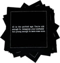 Five Star Napkins 40th Birthday Quotes Black Cotton Cocktail Napkins