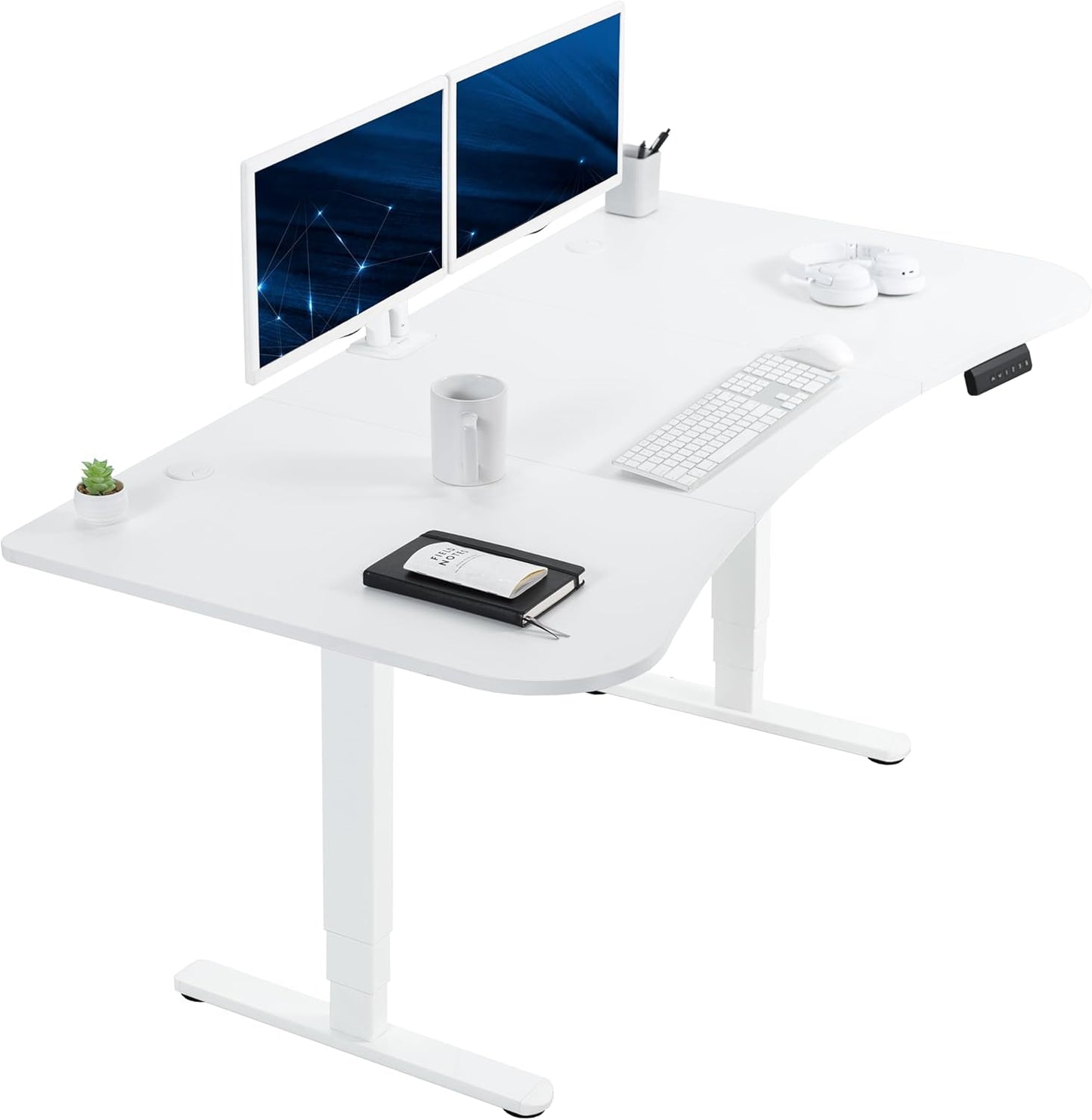 VIVO Electric Dual Motor Standing Desk with Memory Height Adjustment
