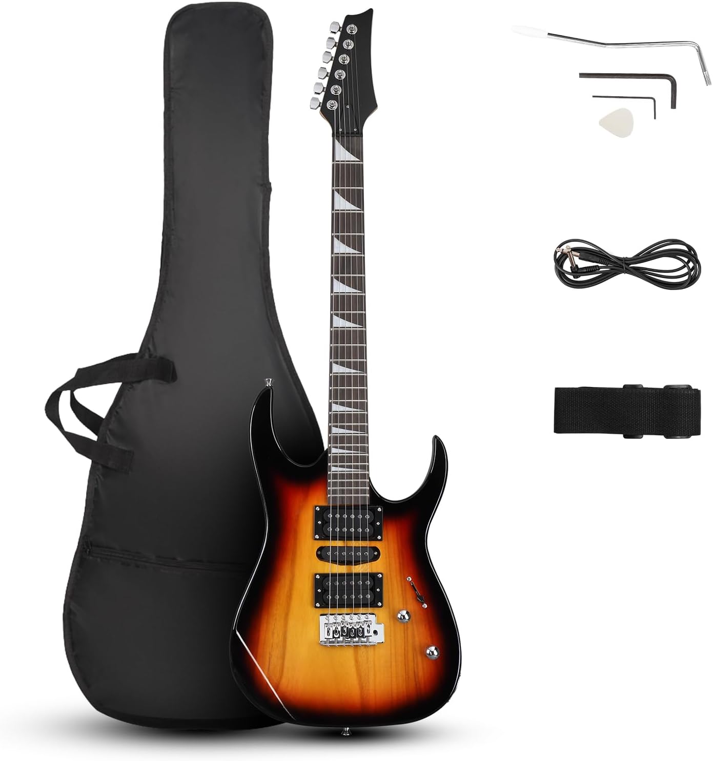 Full-Size Electric Guitar Beginner Kit Sunset