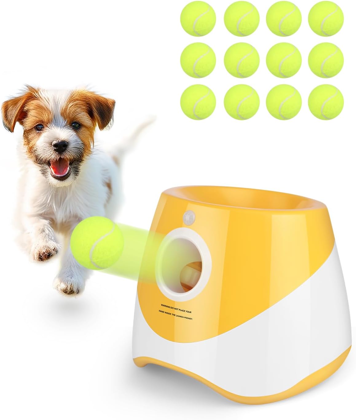 Interactive Automatic Ball Launcher for Dogs - Fun Fetch Toy