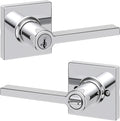 Kwikset Casey Entry Door Handle with Lock - Polished Chrome