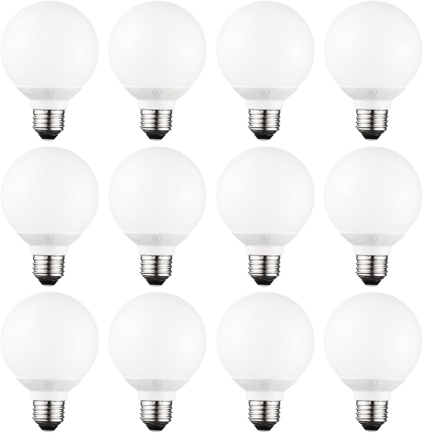 G25 LED Globe Bulb 12-Pack for Dimmable Vanity Lighting