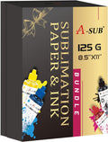 A-SUB Sublimation Paper and Ink Bundle Kit 125gsm - Ready for Gifts