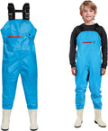Kids Chest Waders with Boots - Nylon Waterproof Youth Waders