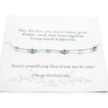 Something Blue Anklet Gift - Light Blue Crystal Pearl Adjustable