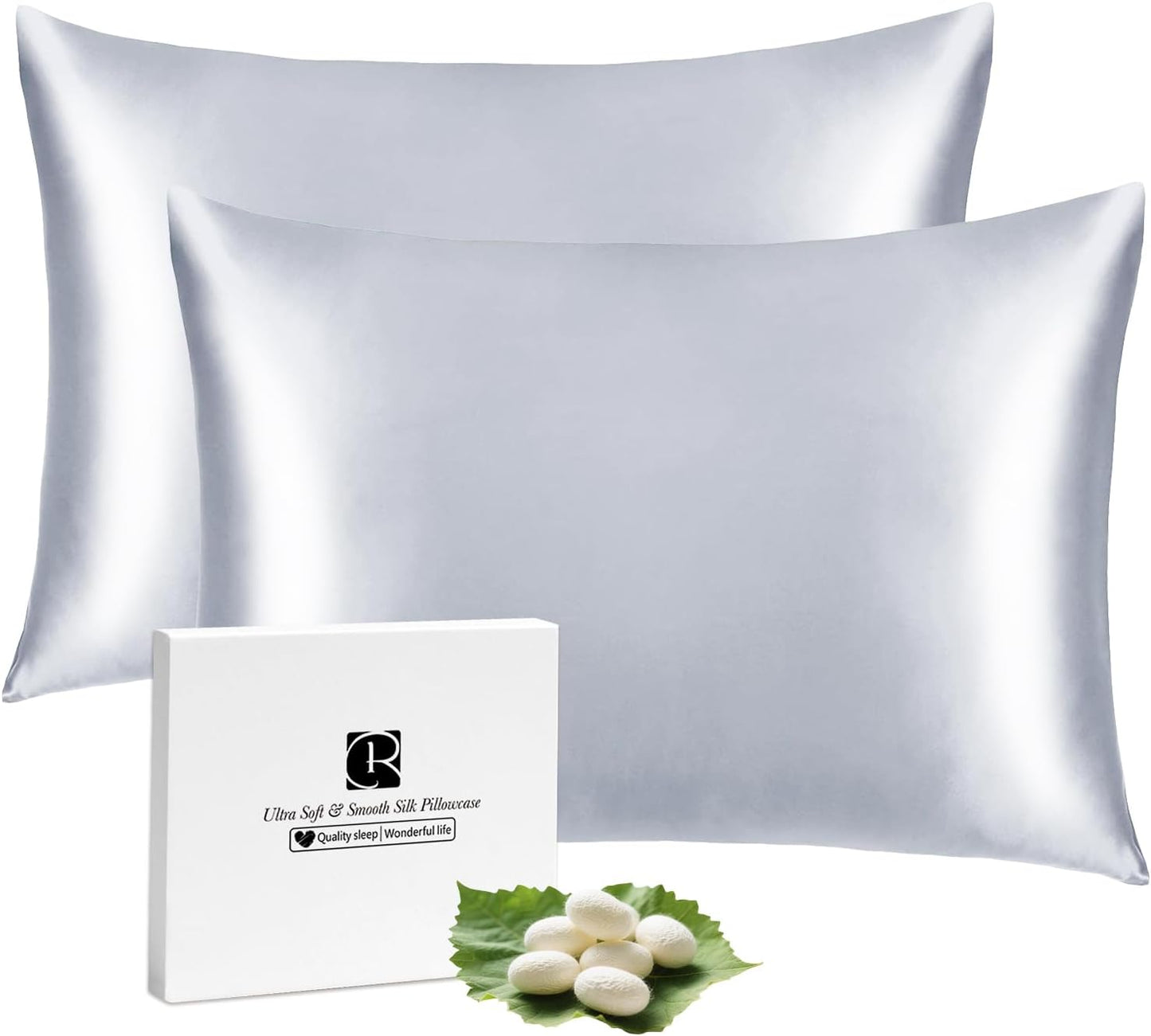 Ravmix Silk Pillow Cases 2 Pack for Hair and Skin Care