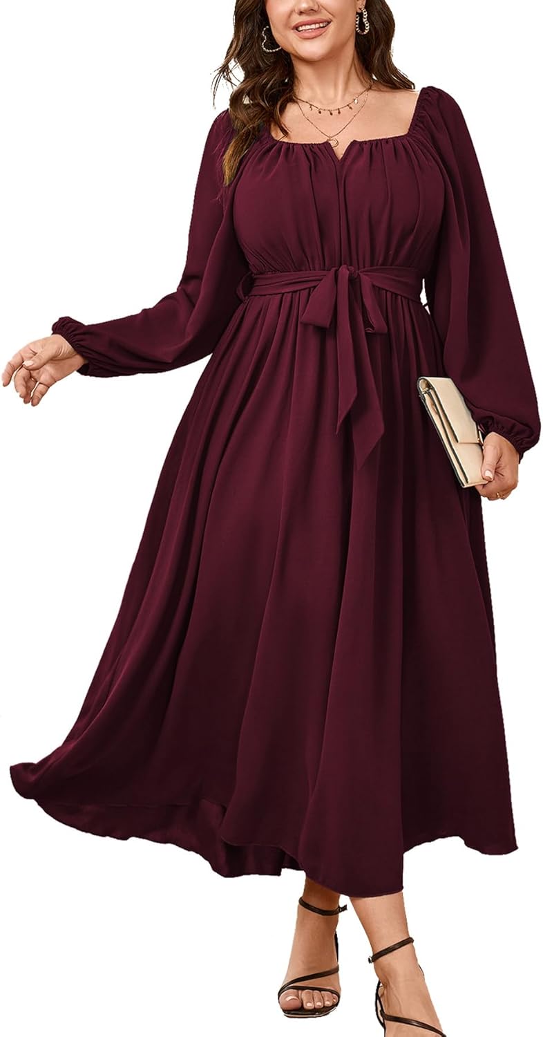 Elegant Plus Size Maxi Dress for Wedding Guests and More