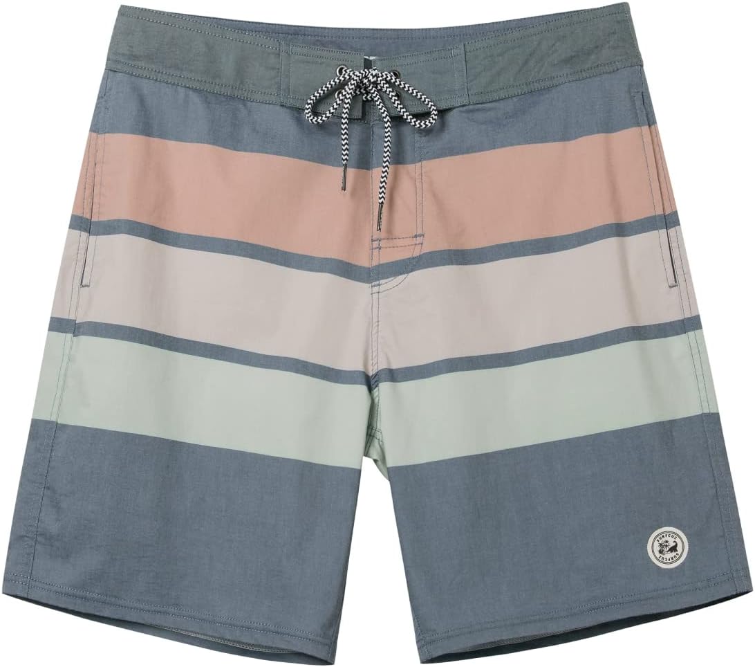 SURF CUZ Men's Vintage Cruzer Stretch Boardshorts for Summer Fun