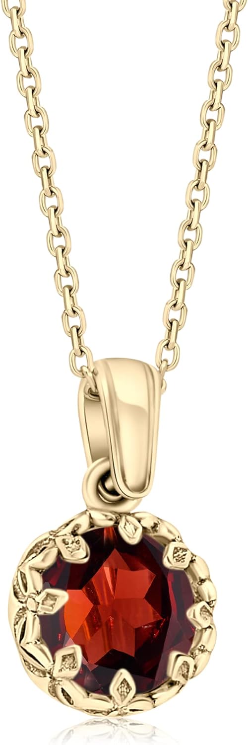 14K Gold Plated Gemstone Necklace for Women - Dainty Elegance