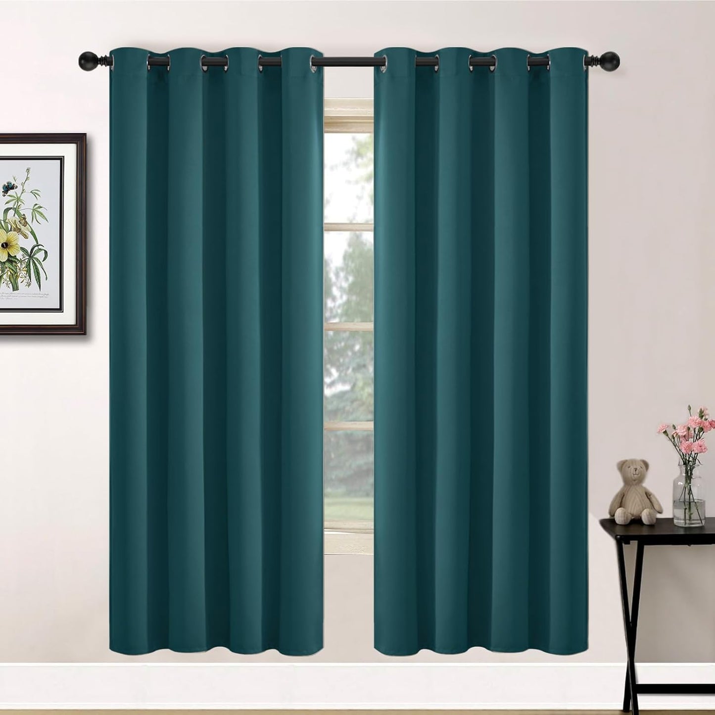 Yakamok Blackout Curtains 72 Inch Length for Bedroom and Living Room