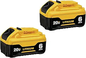 2 Packs Replacement for DeWalt 20V Battery 6.0Ah - Reliable Power