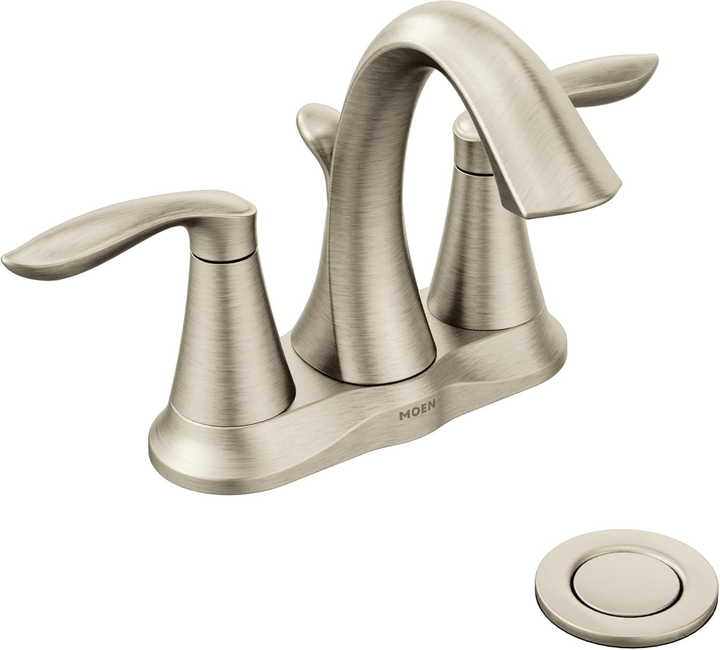 Moen Eva Brushed Nickel Two-Handle Bathroom Faucet for Sink