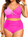 Daci Plus Size Two Piece Swimsuits - Flattering High Waisted Bikini
