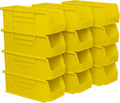 AkroBins Plastic Stackable Storage Bins 12-Pack - Space-Saving