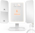 EASEHOLD Lighted Makeup Mirror with 2x/3x Magnification - Rechargeable