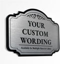 Design 24x18 Metallic Silver Personalized Aluminum Driveway Signs