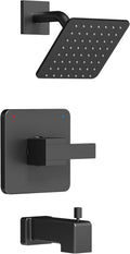 Replacement for Delta 14 Series Shower Trim Kit - Matte Black 6in Rain
