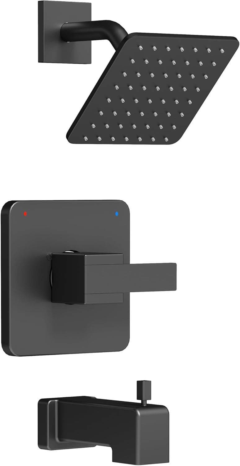 Replacement for Delta Shower Trim Kit 14 Series, Matte Black Set